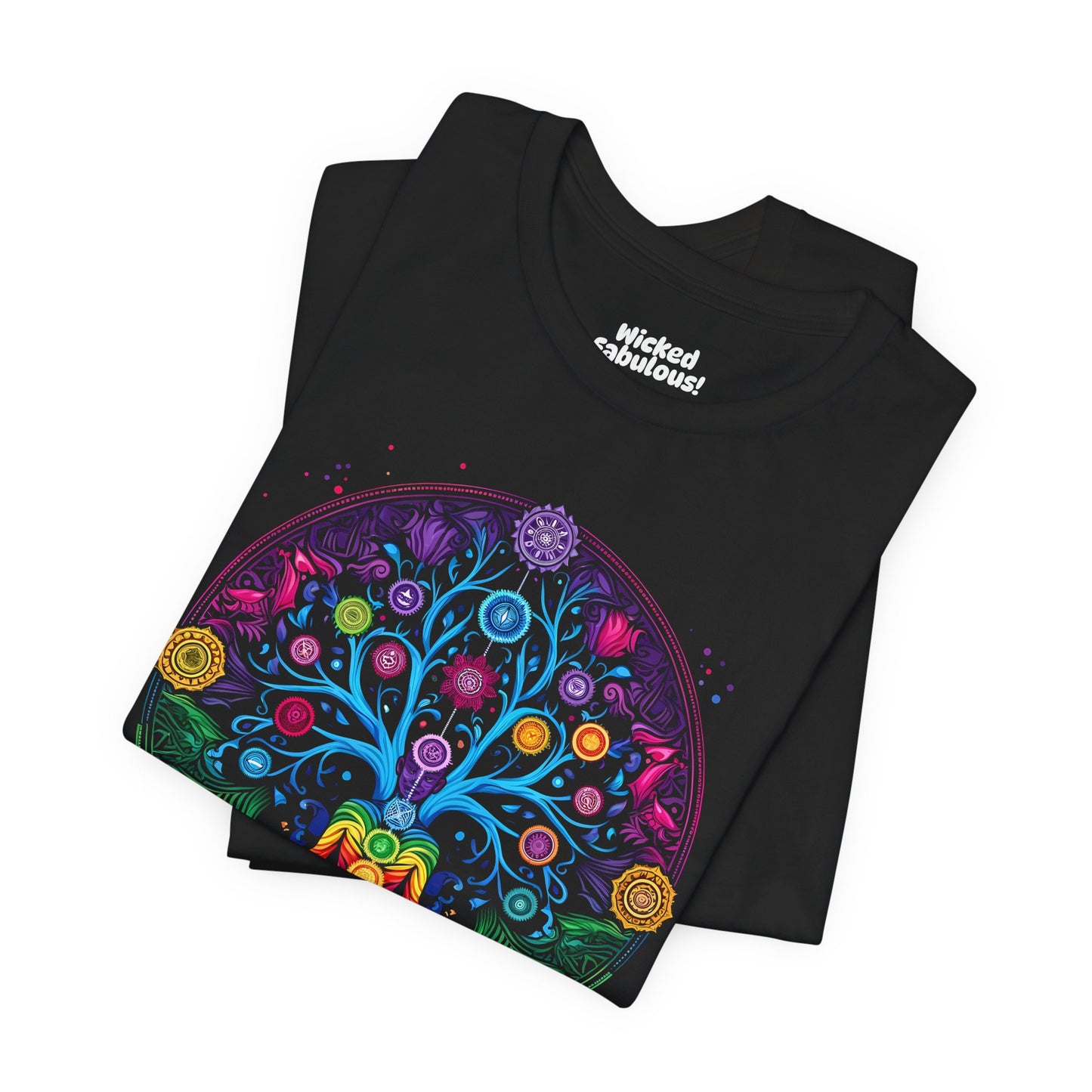 Vibrant Psychedelic Chakra Short Sleeve Tee