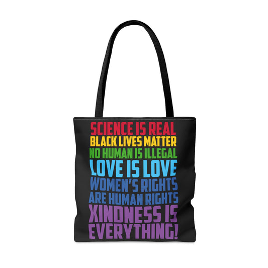 Science is Real, Black Lives Matter, Women's Rights Tote