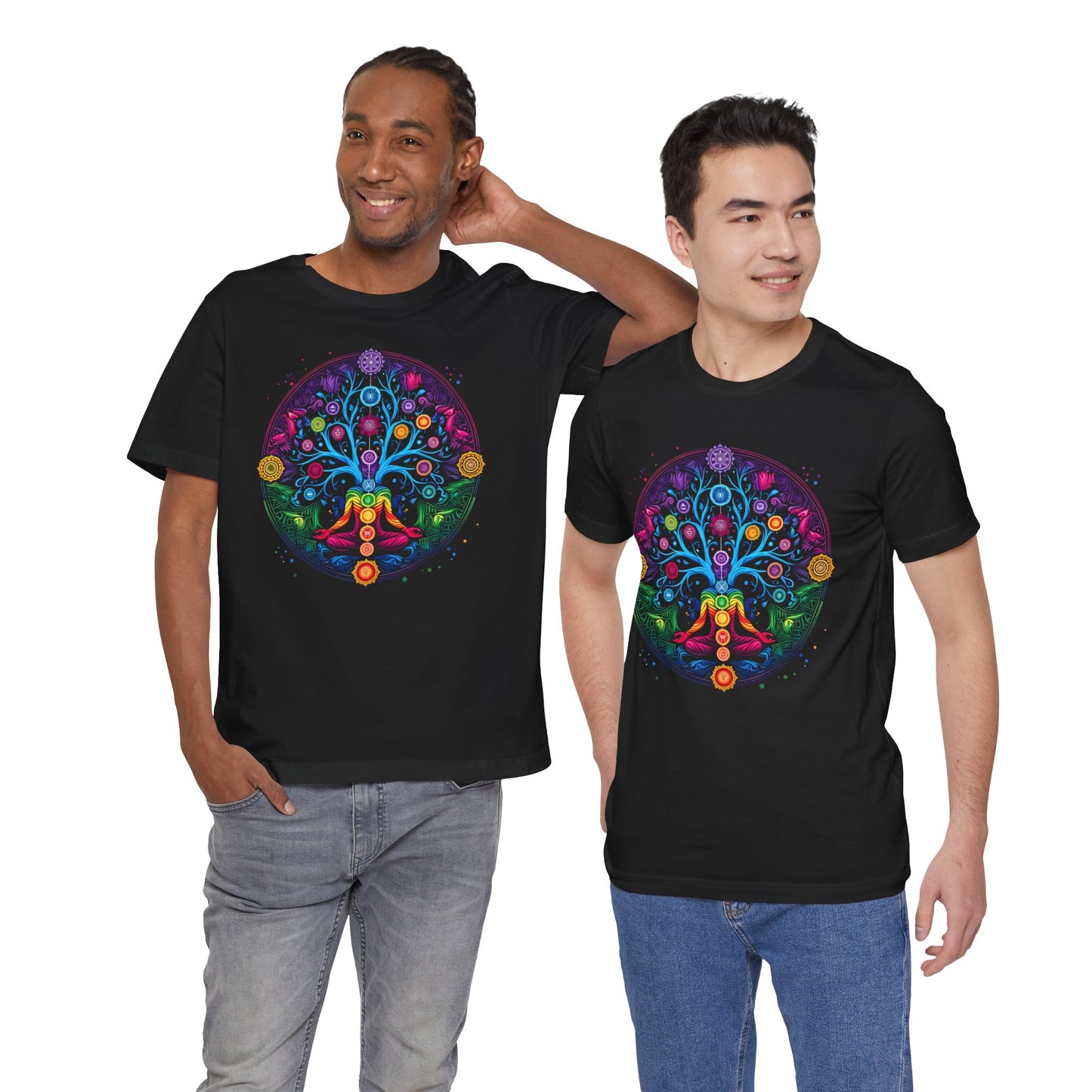 Vibrant Psychedelic Chakra Short Sleeve Tee