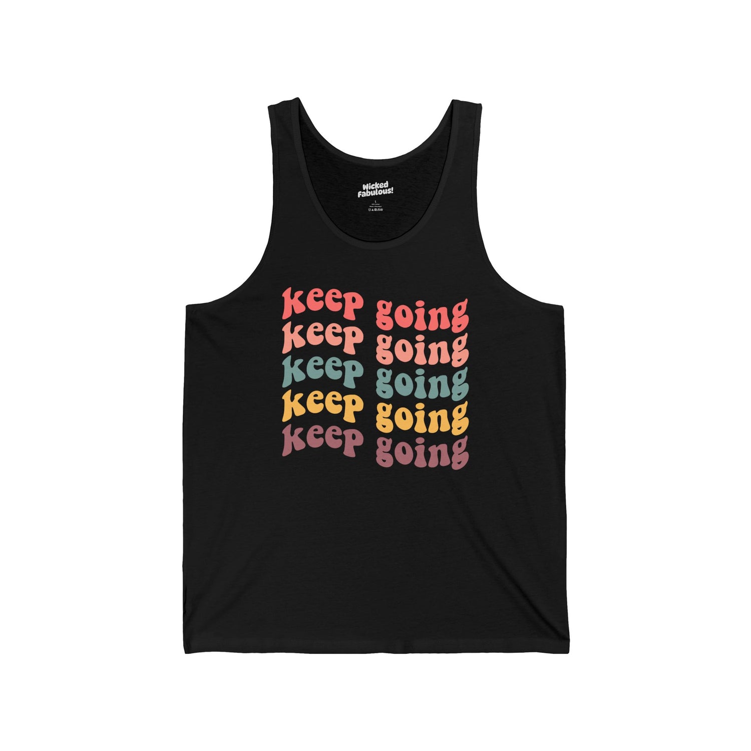 Keep Going Retro Rainbow Tank Top – Unisex Fit