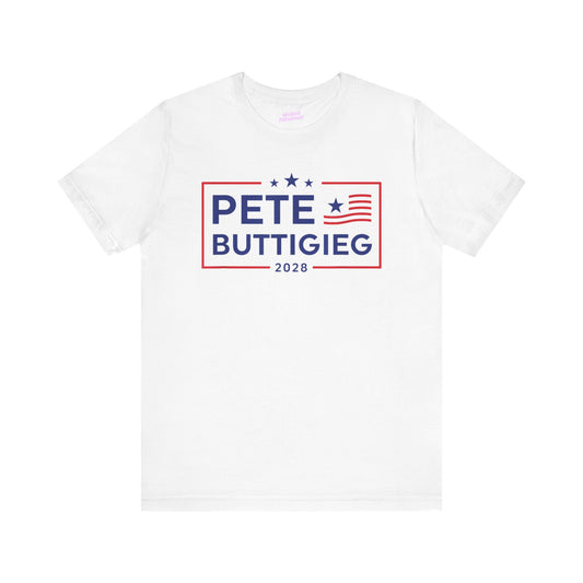 Pete Buttigieg 2028 Unisex Jersey Short Sleeve Tee - Casual Political Statement Shirt