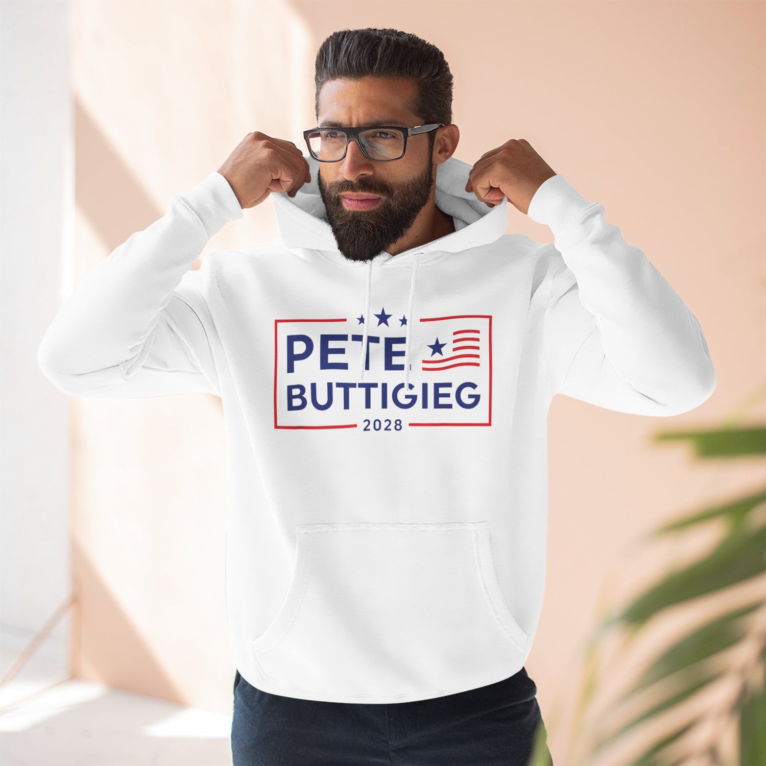 Pete Buttigieg 2028 Fleece Hoodie - Cozy Political Sweatshirt for Events