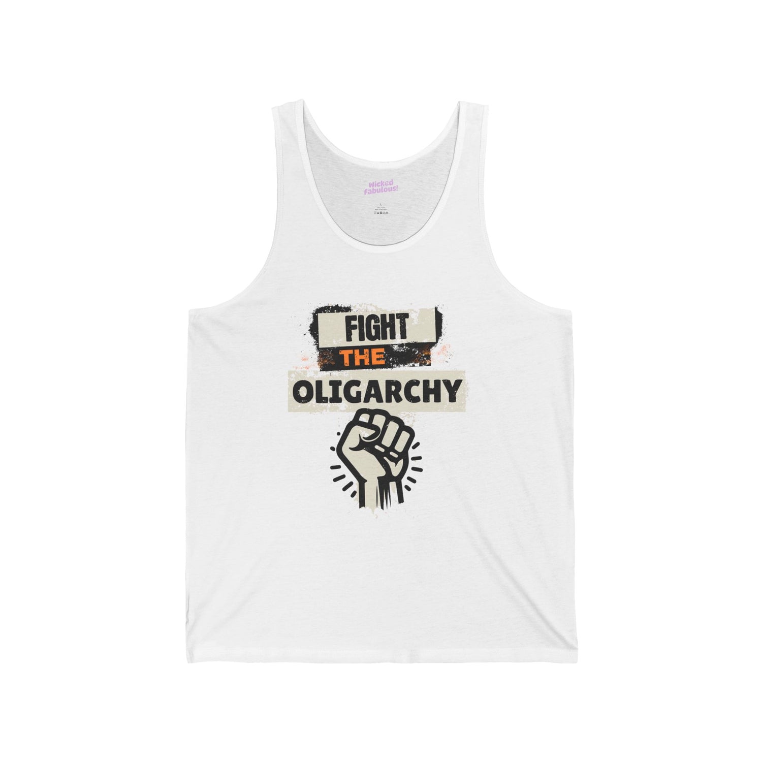 Fight the Oligarchy Unisex Jersey Tank - Empowerment & Activism Wear