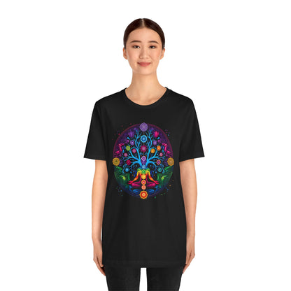 Vibrant Psychedelic Chakra Short Sleeve Tee