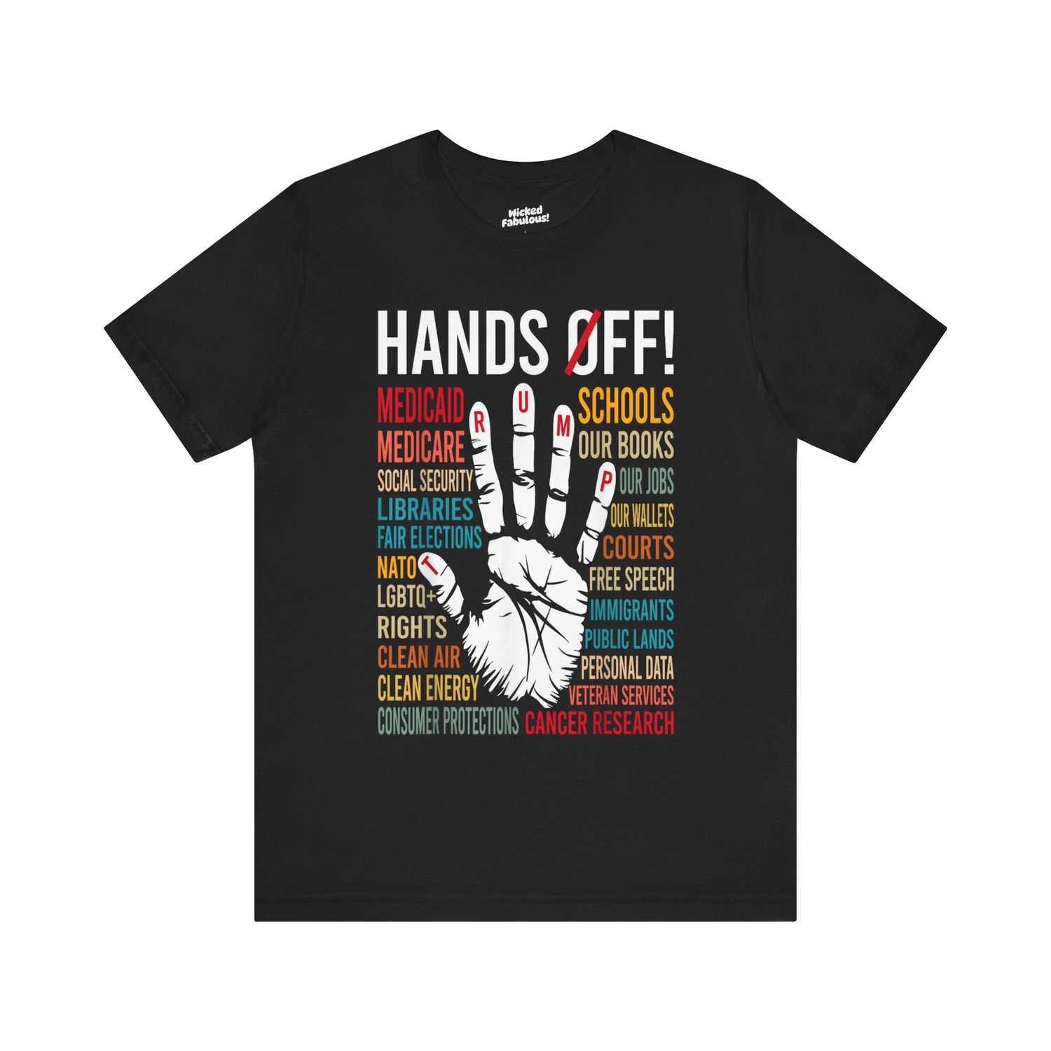 Unisex Jersey Short Sleeve Tee - "Hands Off!" Graphic Tee for Activism and Awareness