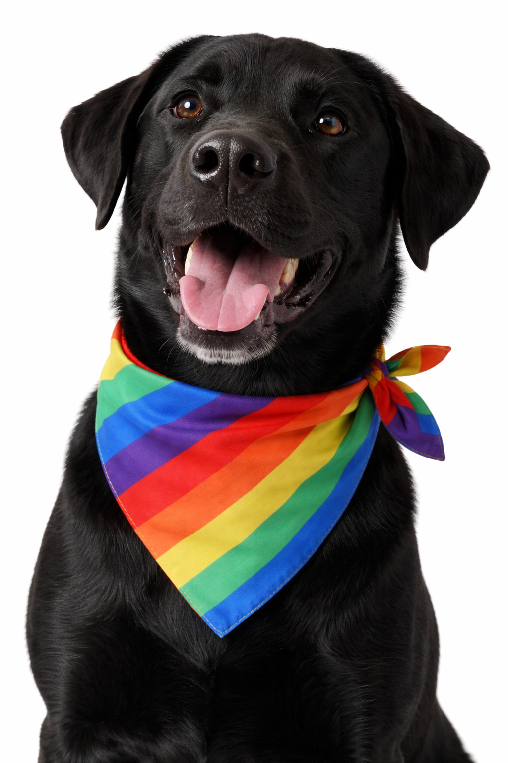 LGBTQ+ Pride Rainbow Pet Bandana Scarf – Adjustable Dog & Cat Bandana - Pride Pet Accessory