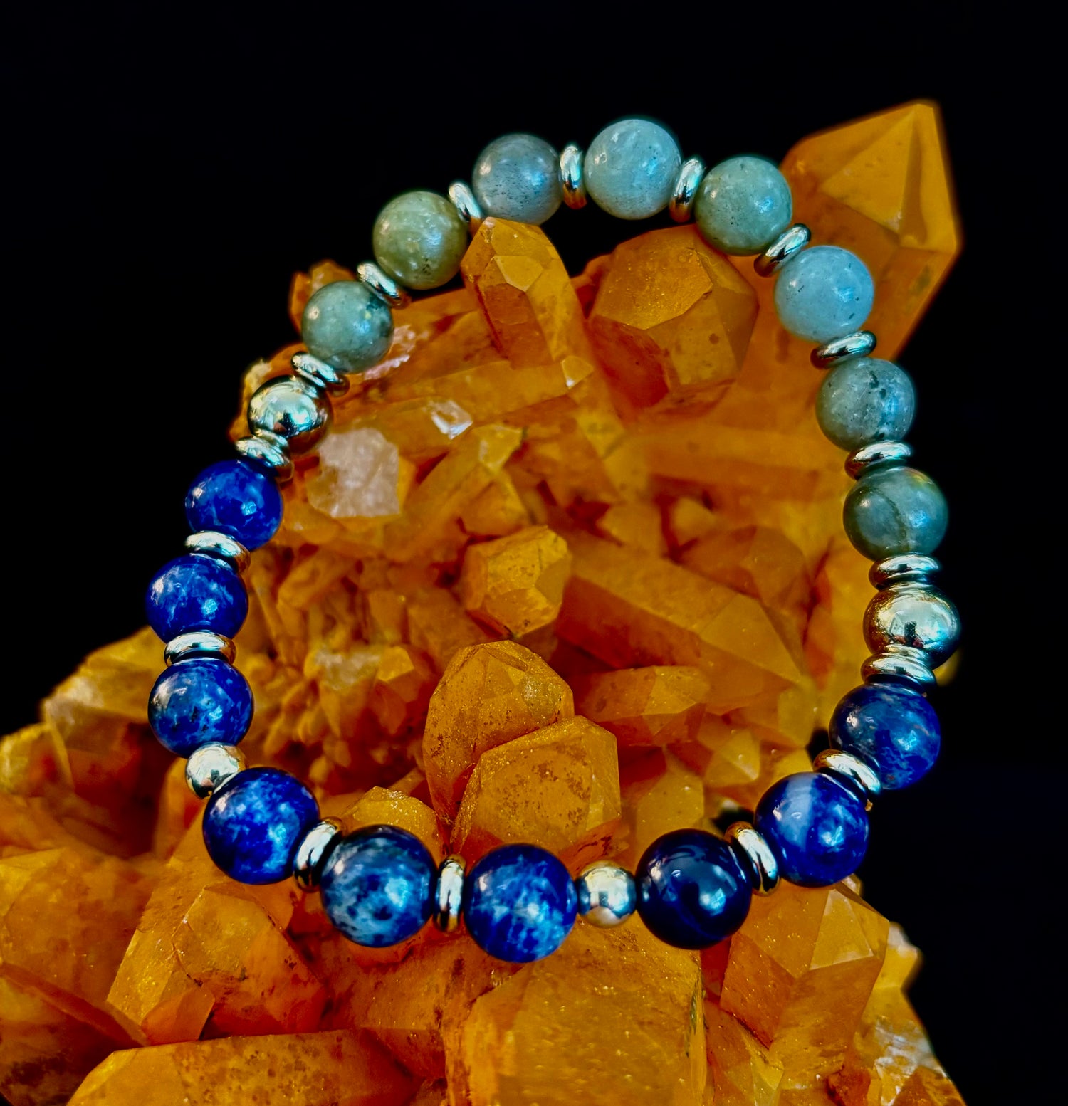 Men’s Sodalite & Labradorite Energy Bracelet – Confidence, Clarity & Protection