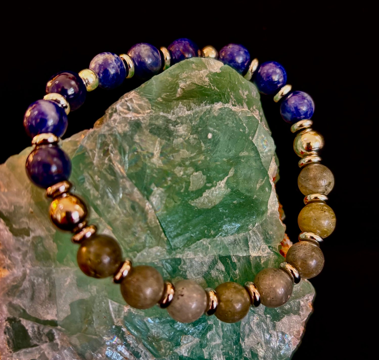 Men’s Sodalite & Labradorite Energy Bracelet – Confidence, Clarity & Protection