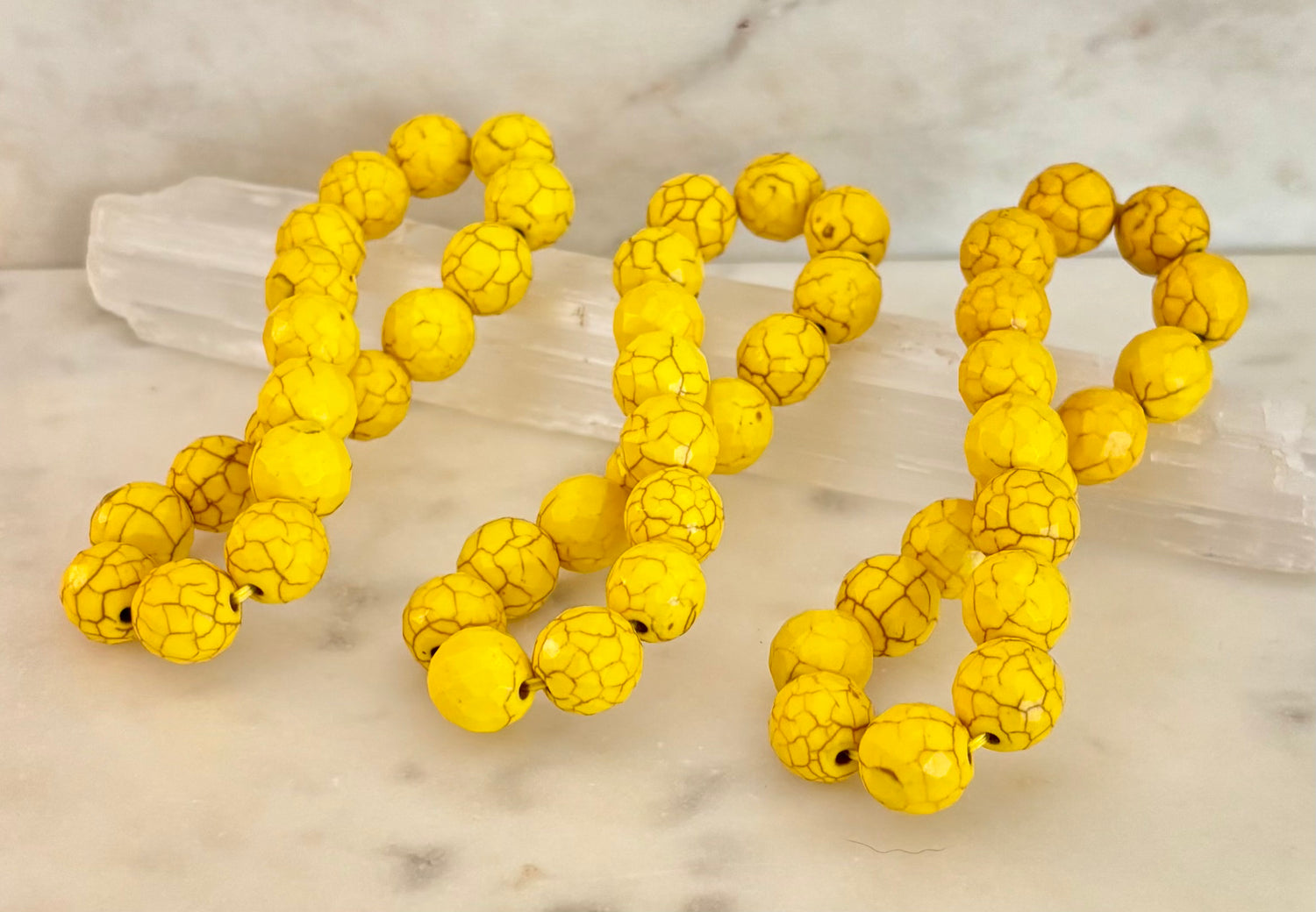 Solar Radiance Yellow Howlite Bracelet (12mm)