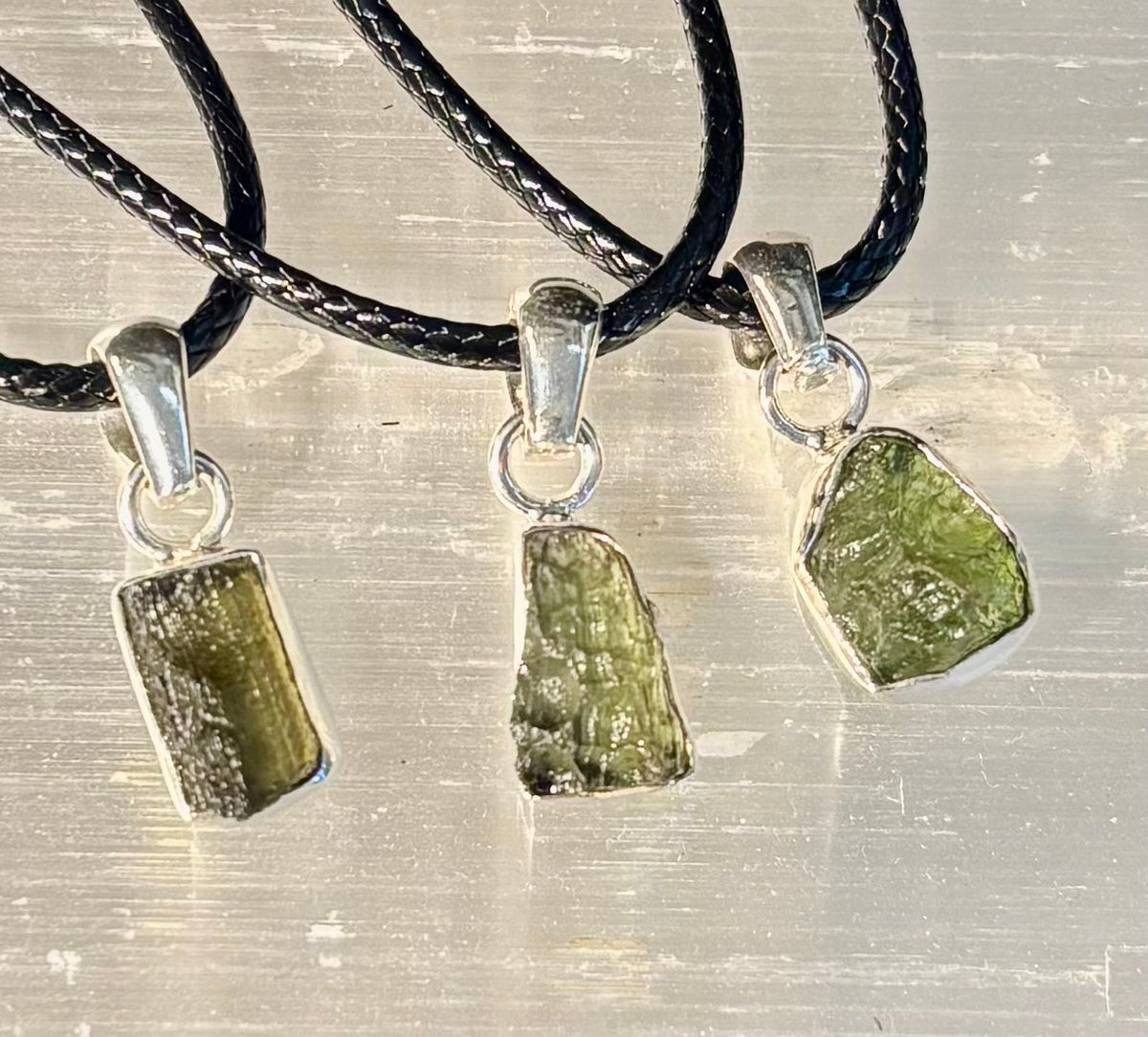 Raw Moldavite Pendant Necklace - Cosmic Transformation (Choose Your Exact Piece)