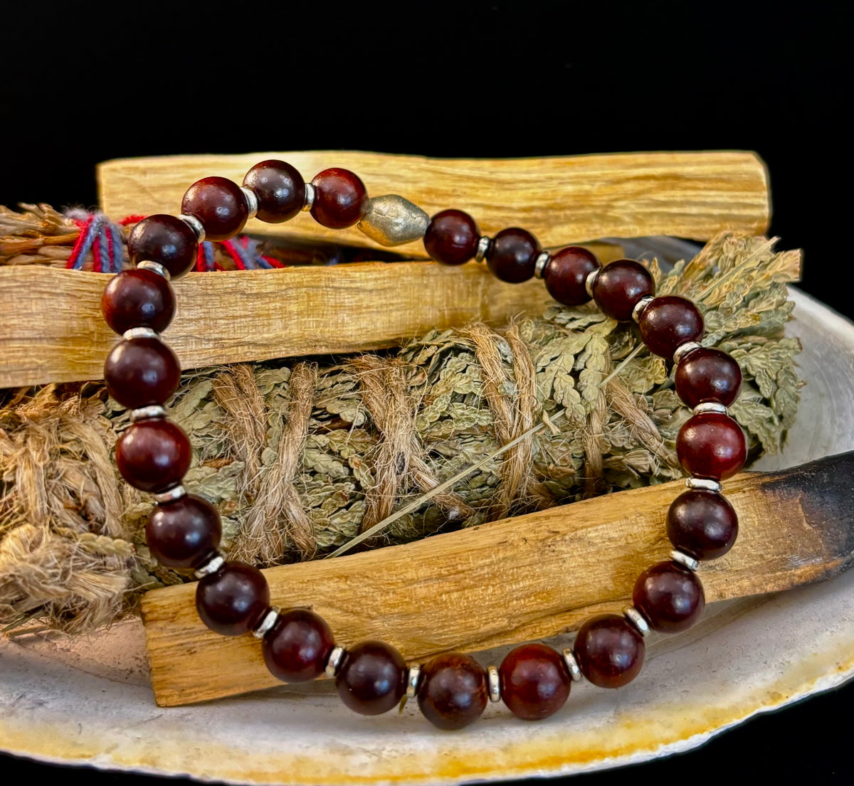The Global Artisan Collection – Natural Wood & Artisan Metal Men’s Bracelets (8mm / 8" Wrist)