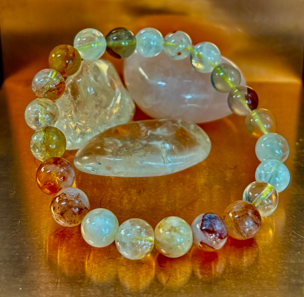 Golden Healer Quartz Bracelet – 8mm Natural Crystal - Energy Healing, Alignment & Manifestation