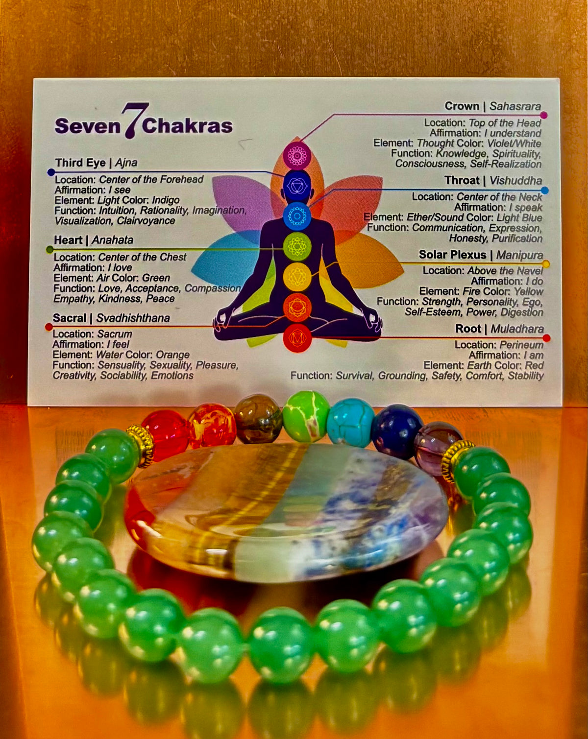 Reiki-infused Chakra & Green Aventurine Healing Bracelet