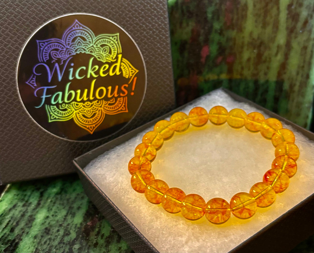 Natural Citrine Bracelet - Reiki Infused Abundance & Joy (8mm/10mm)