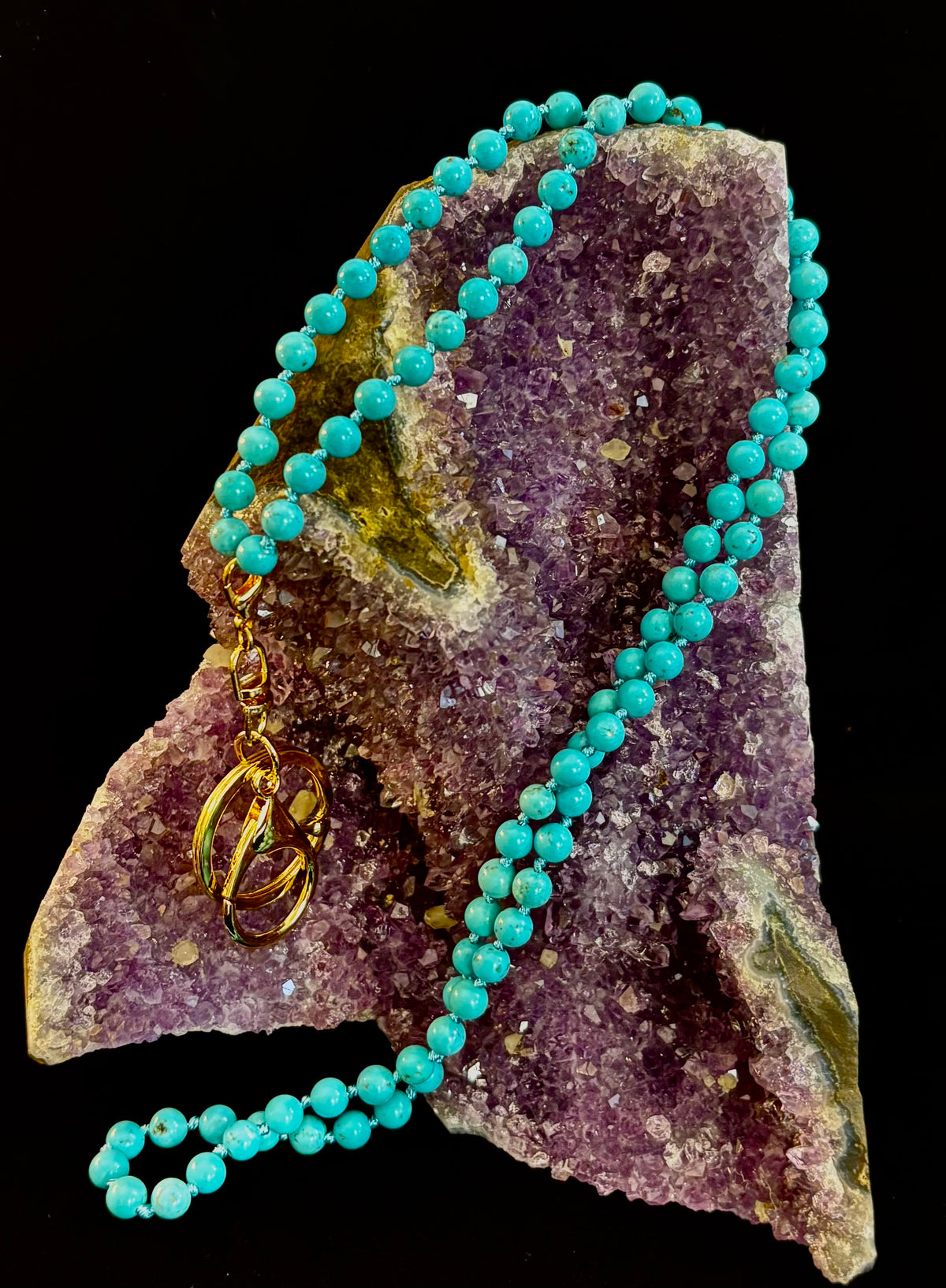 Zen Workplace: Natural Gemstone Lanyard Necklace