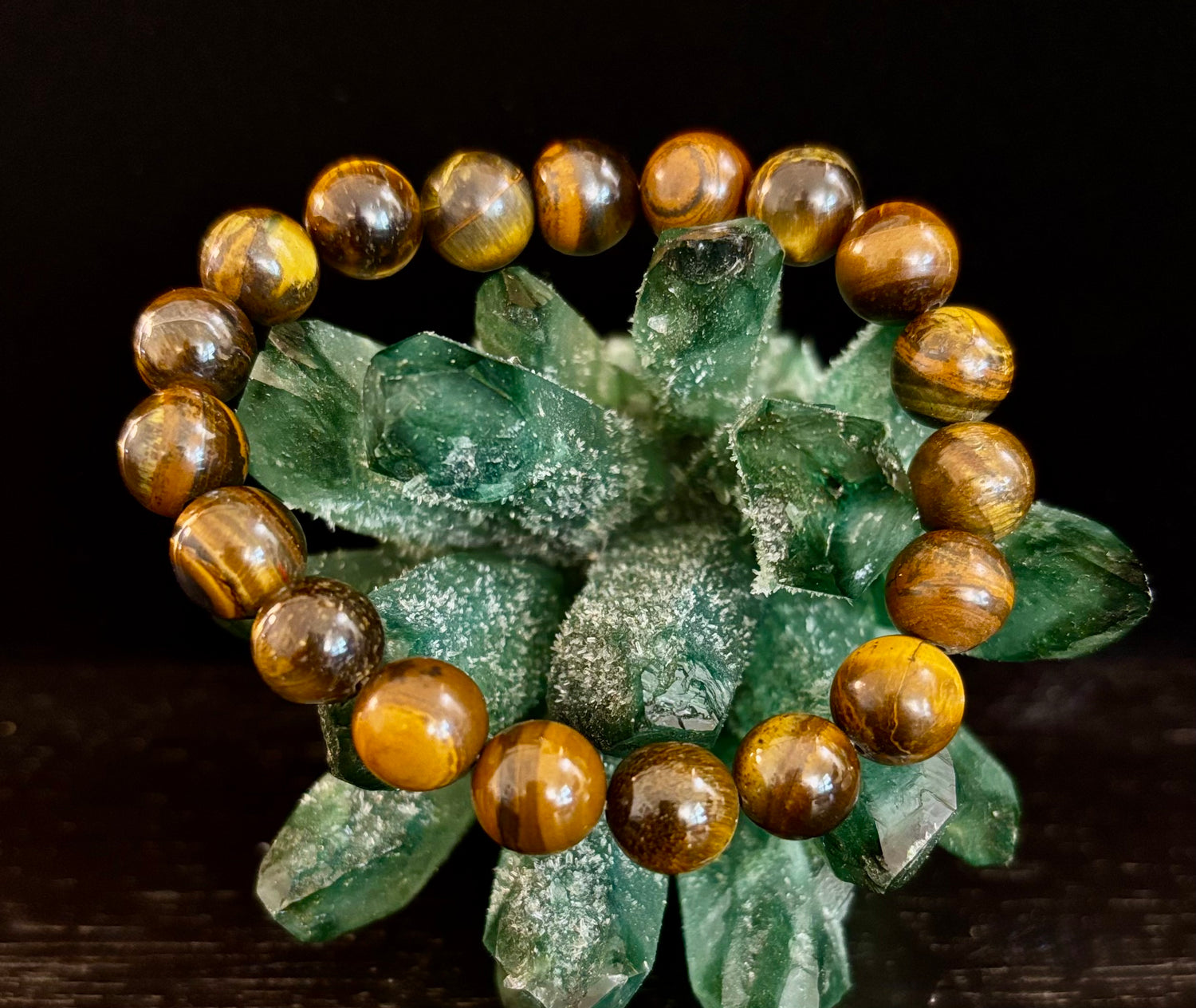Reiki-Infused Natural Tiger Eye Bracelet for Courage, Focus & Grounded Power (8mm & 10mm)