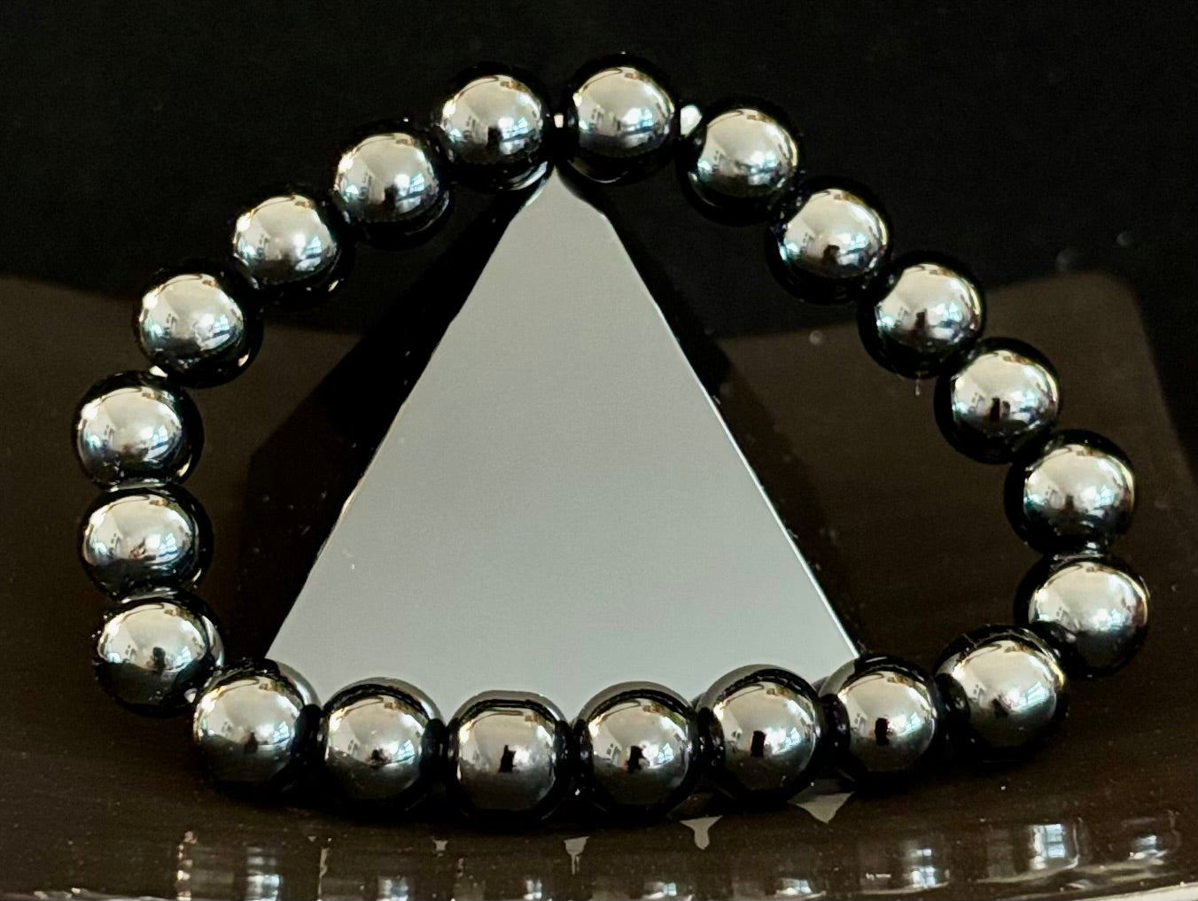 Black Onyx 8mm Reiki-Infused Protection & Grounding Bracelet (7.5” Medium Wrists)