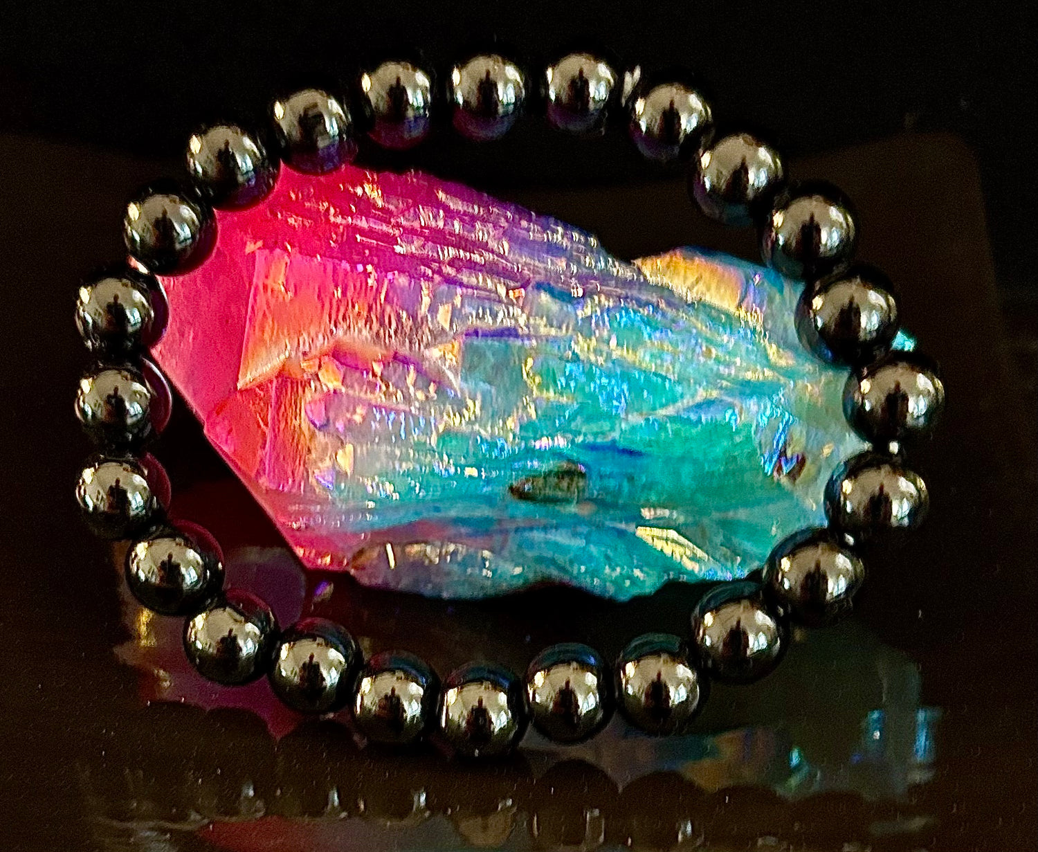 Black Onyx 8mm Reiki-Infused Protection & Grounding Bracelet (7.5” Medium Wrists)