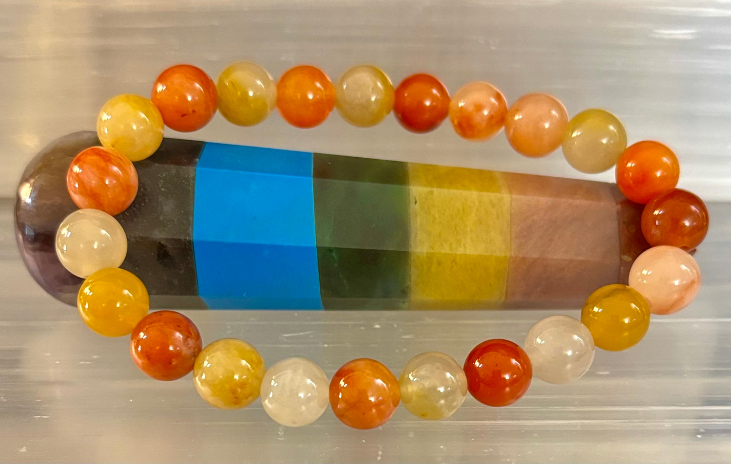 Reiki-Infused Natural Red Aventurine Bracelet for Manifestation, Action, Confidence & Root Chakra Drive (8mm)