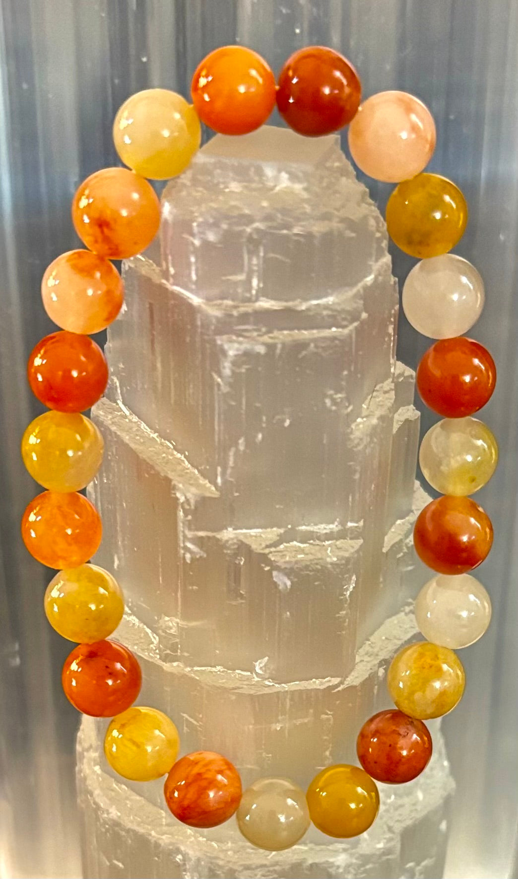 Reiki-Infused Natural Red Aventurine Bracelet for Manifestation, Action, Confidence & Root Chakra Drive (8mm)