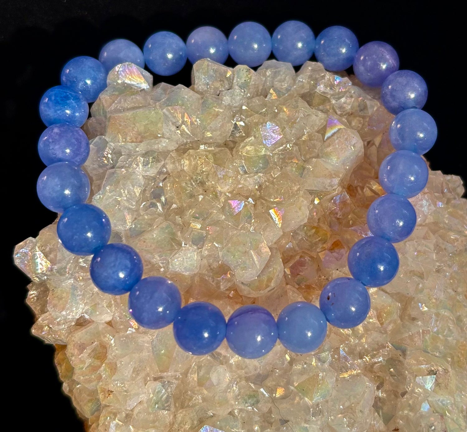 Celestine Serenity Bracelet | Handcrafted Energy Beads for Peace & Spiritual Connection