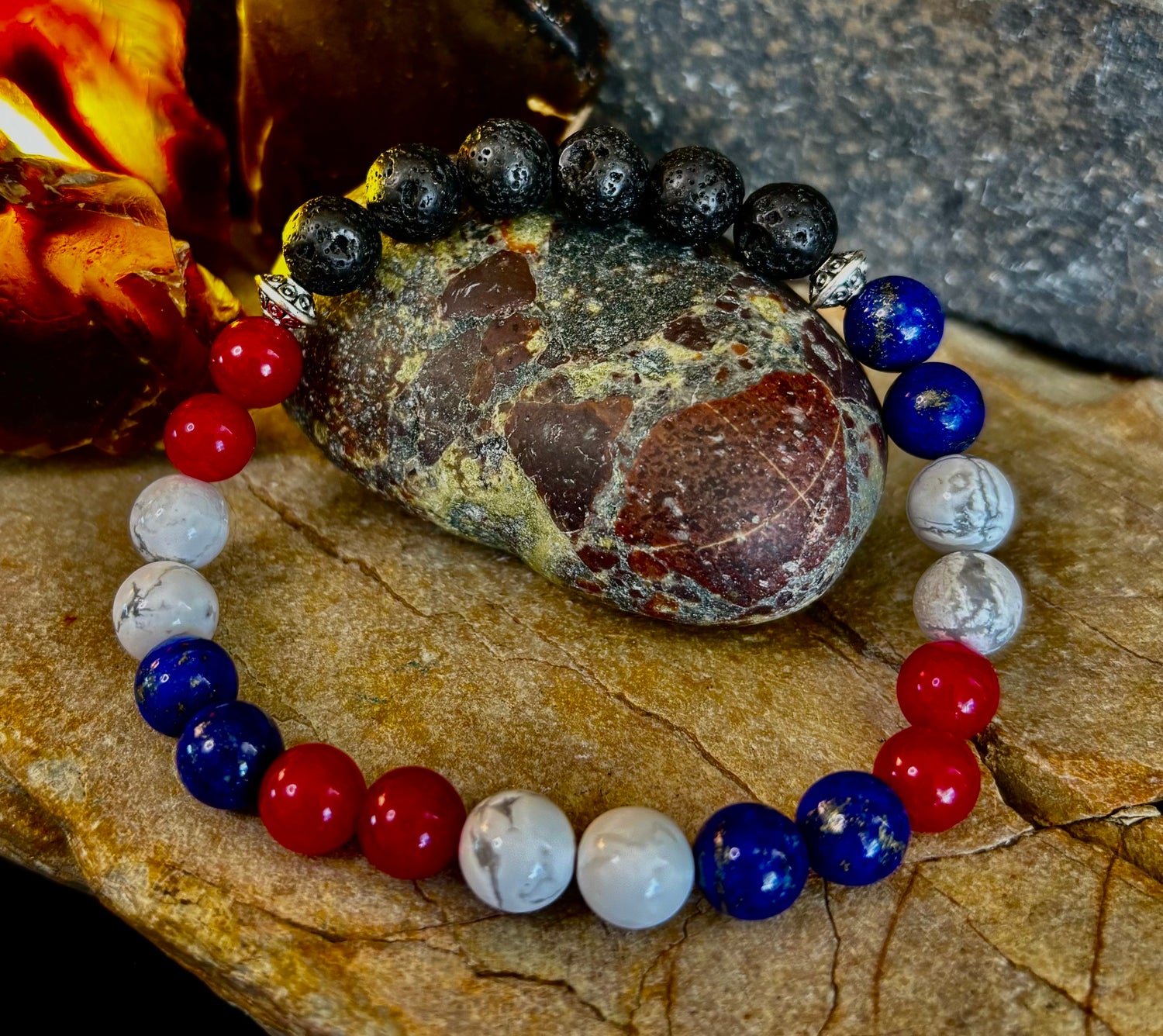Patriotic Aromatherapy Diffuser Bracelet