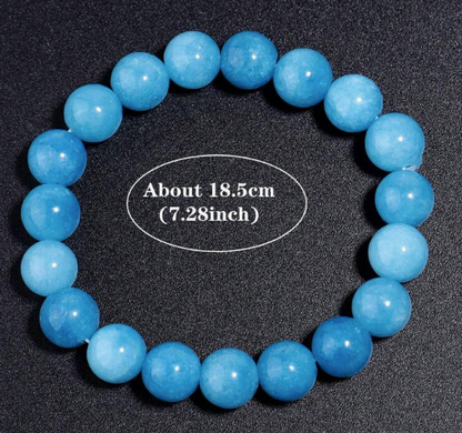 Blue Apatite Beads Bracelet - Enhance Creativity