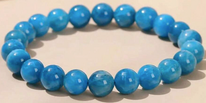 Blue Apatite Beads Bracelet - Enhance Creativity
