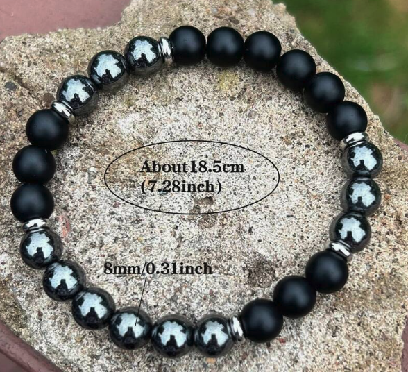 Black Onyx Hematite Protection Bracelet