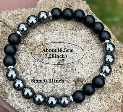 Black Onyx Hematite Protection Bracelet