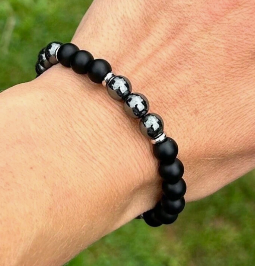 Black Onyx Hematite Protection Bracelet