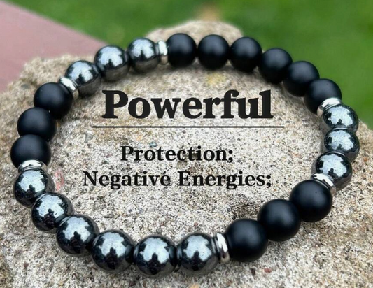Protection Bracelet with Hematite - Helps ward off negative people and their negative energy!