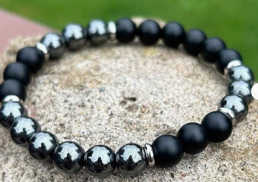 Protection Bracelet with Hematite - Helps ward off negative people and their negative energy!