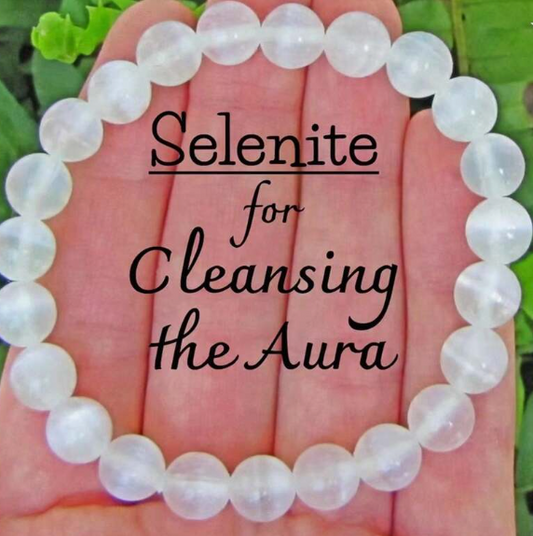 Reiki-Infused Selenite Healing Bracelet