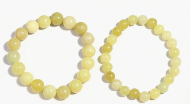 Natural Lemon Jade Beaded Bracelet – Available in 8mm and 10mm Sizes
