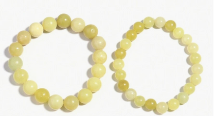Natural Lemon Jade Beaded Bracelet – Available in 8mm and 10mm Sizes