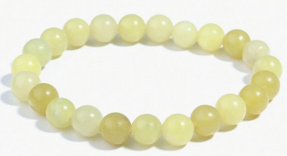 Natural Lemon Jade Beaded Bracelet – Available in 8mm and 10mm Sizes