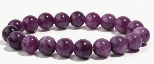 Natural Spodumene (Kunzite) Stone Bead Bracelet