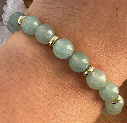 Green Aventurine Good Luck Bracelet – 10mm Beads for Prosperity & Positive Energy
