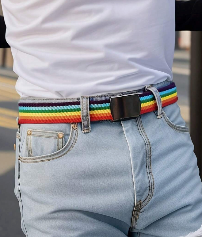 LGBTQ+ Rainbow Pride Belt | Adjustable up to 38" Waist | Unisex