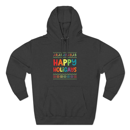 Happy Holigays Pullover Hoodie - Wicked Naughty Apparel