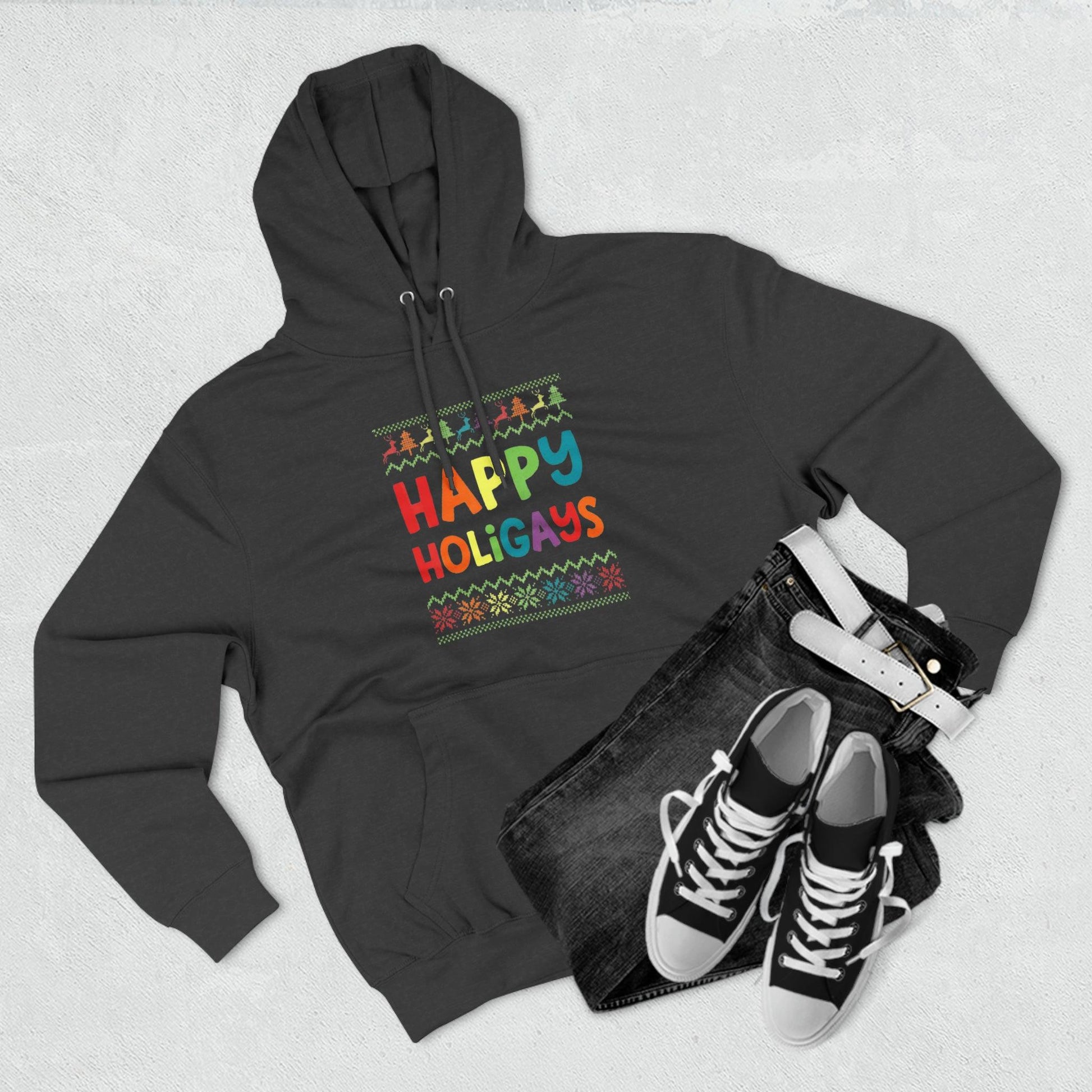 Happy Holigays Pullover Hoodie - Wicked Naughty Apparel