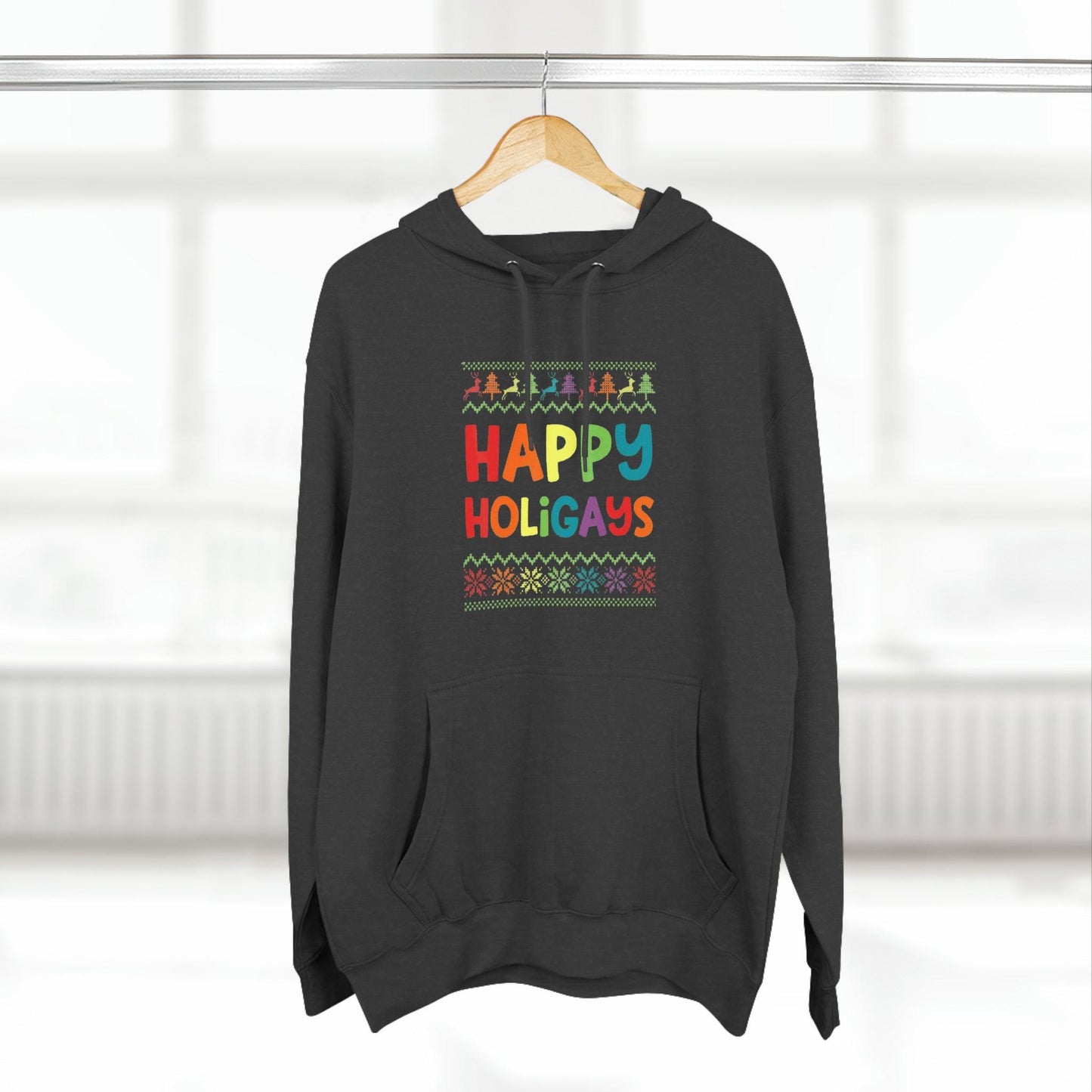 Happy Holigays Pullover Hoodie - Wicked Naughty Apparel