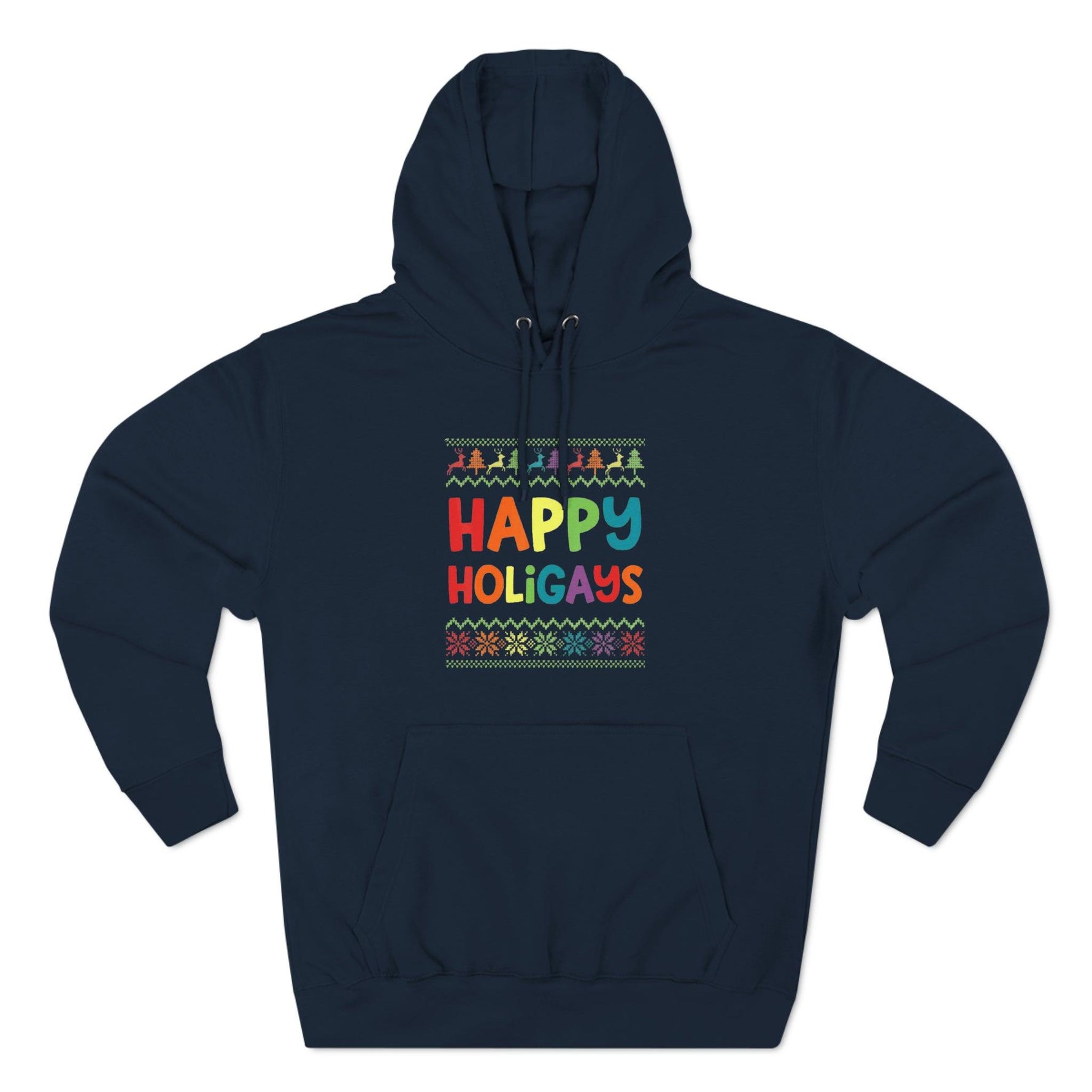 Happy Holigays Pullover Hoodie - Wicked Naughty Apparel