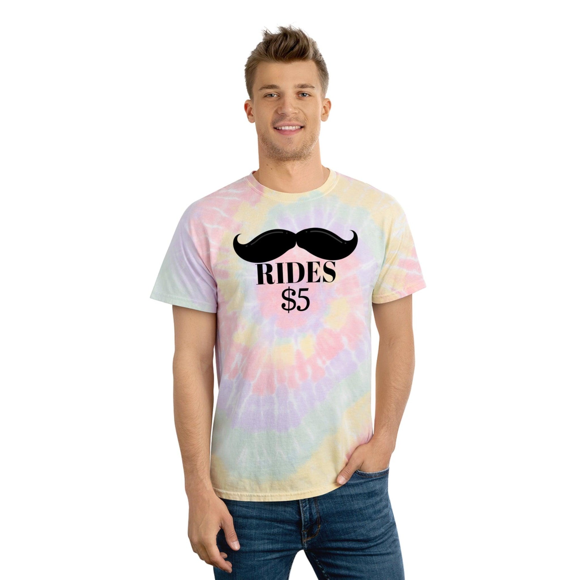 Mustache Rides - Tie-Dye Tee - Wicked Naughty Apparel