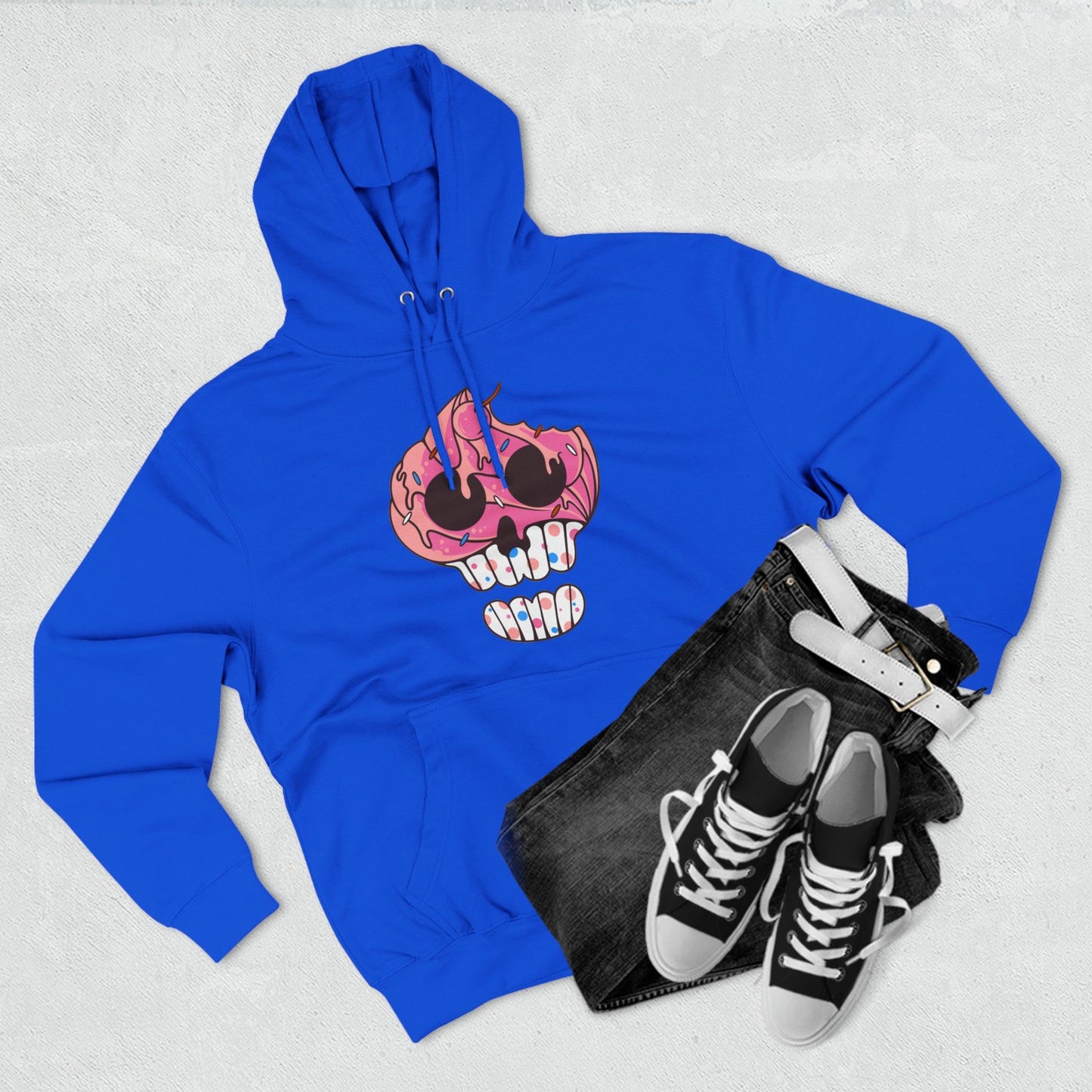 Skull Cupcake - Premium Pullover Hoodie - Wicked Naughty Apparel