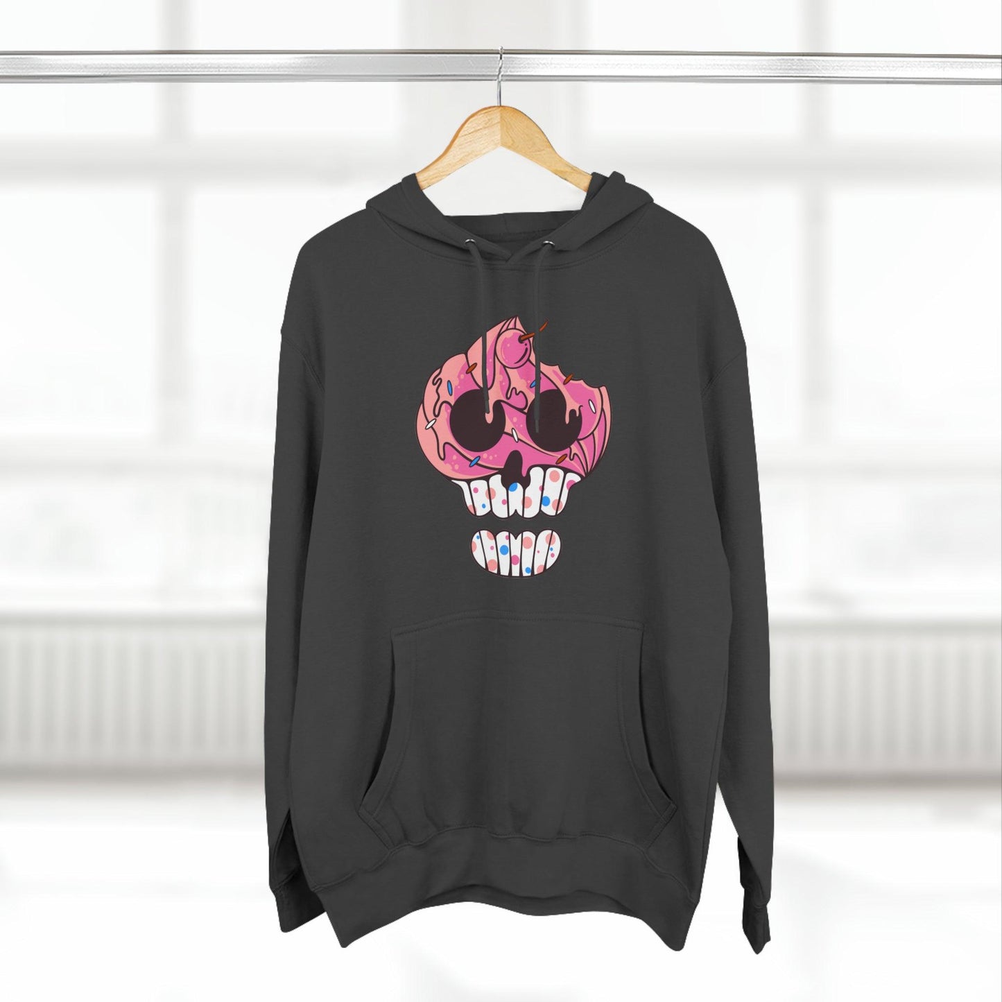 Skull Cupcake - Premium Pullover Hoodie - Wicked Naughty Apparel