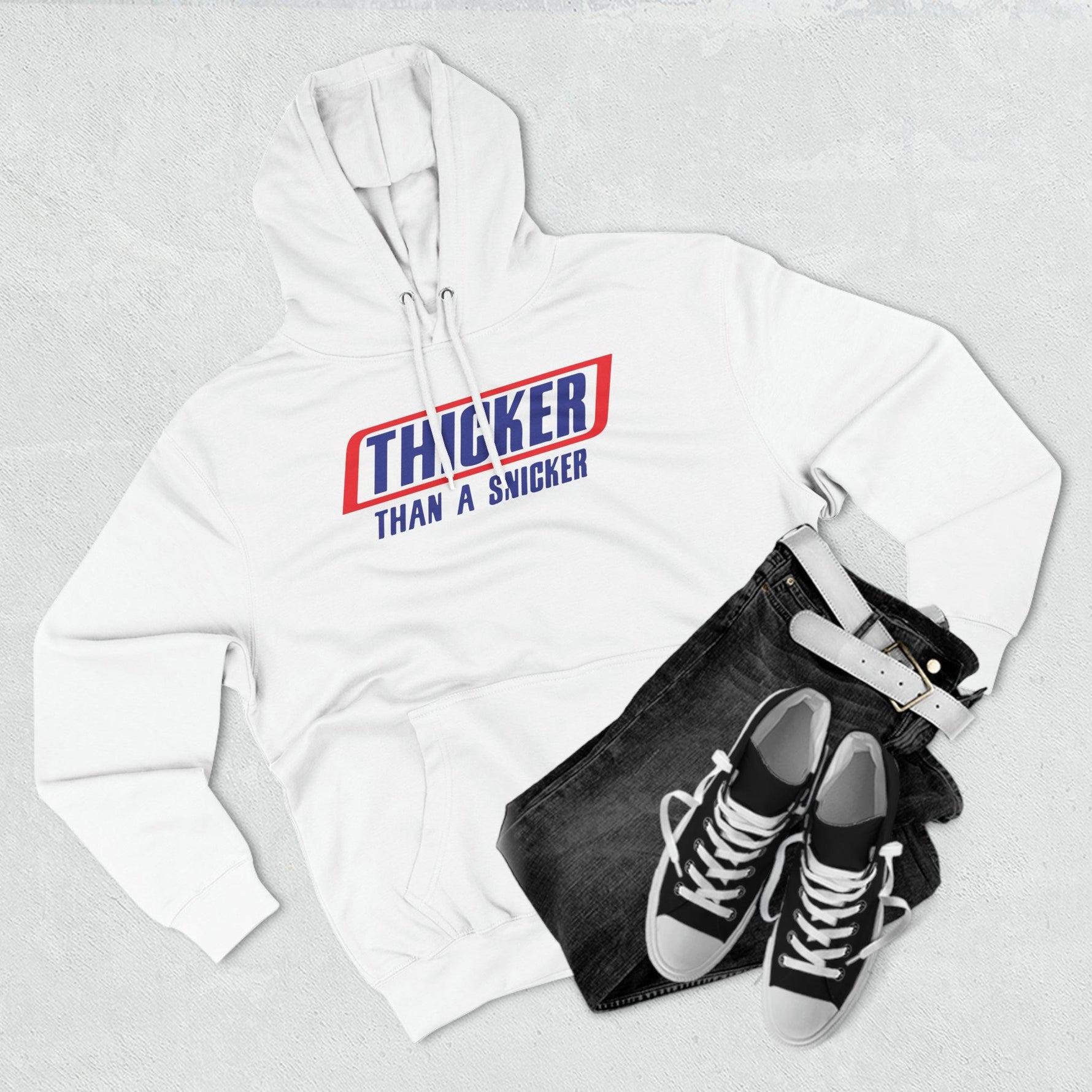 Thicker Than A Snicker Premium Pullover Hoodie - Wicked Naughty Apparel