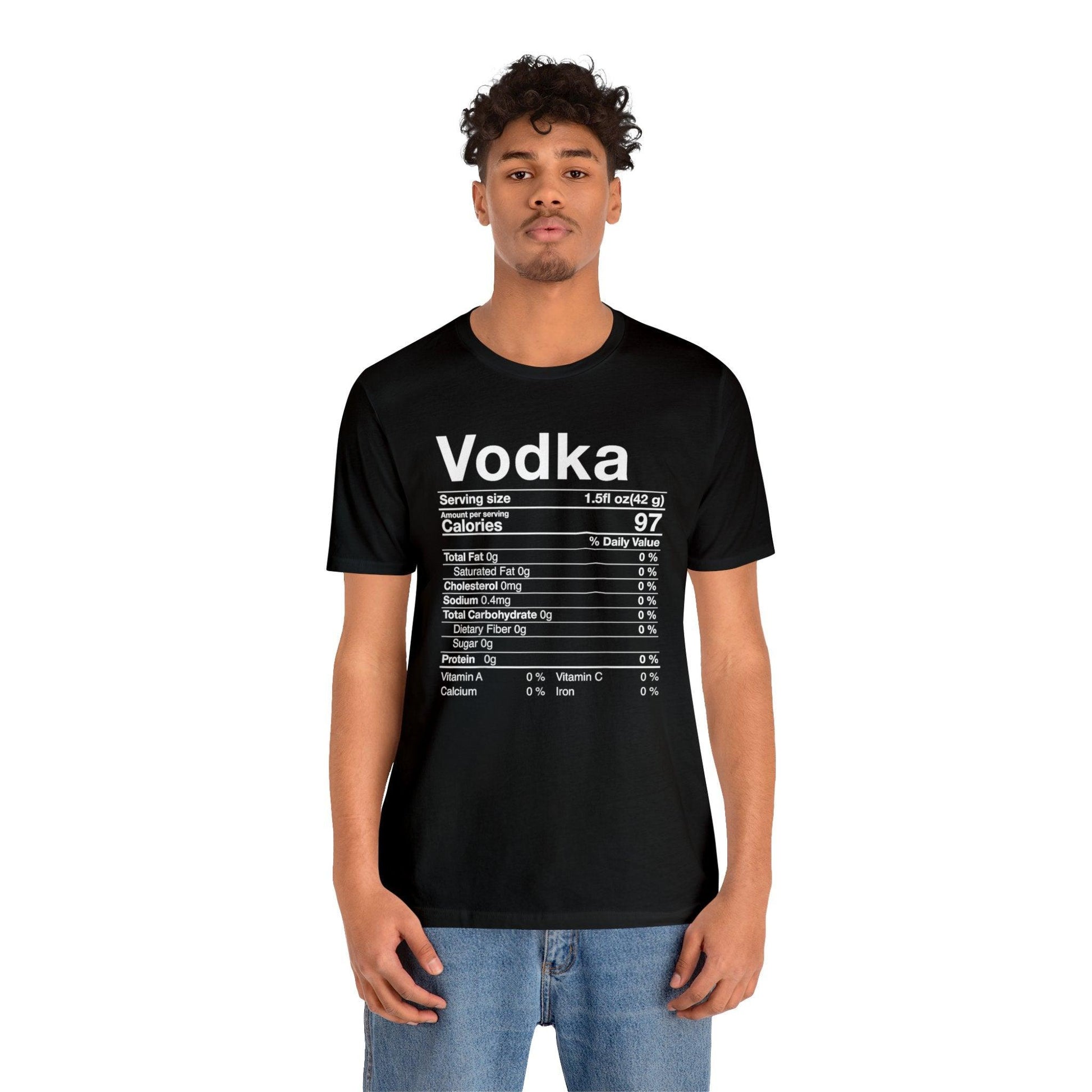 Vodka Nutritional Label - Wicked Naughty Apparel