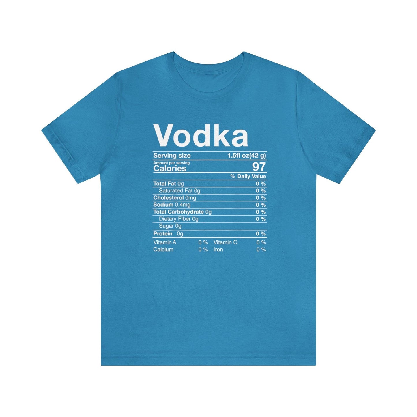 Vodka Nutritional Label - Wicked Naughty Apparel